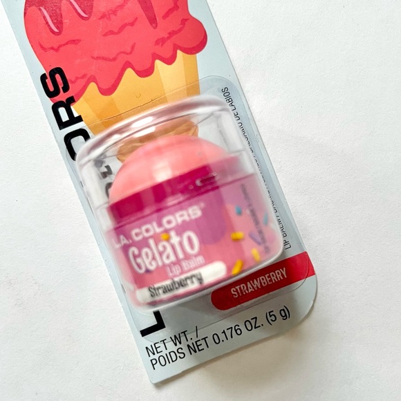 (women) 🏷️ kawaii strawberry & vanilla gelato lip balm lip gloss set of 2 - Picture 7 of 16